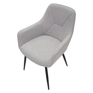 KRZESŁO VICENZA SZARE ZESTAW 2 SZT 58X63X85,5 cm